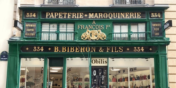 Obilis maroquinerie Saint-Honoré leather bag shop in Paris authentic front 