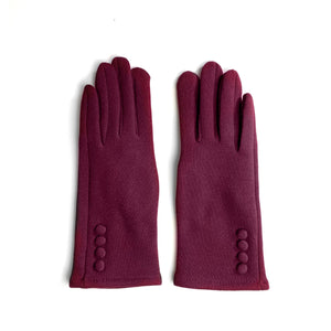 Gloves burgundy blue beige and black