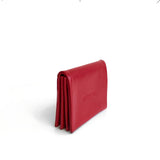 Practical leather coin/card holder red