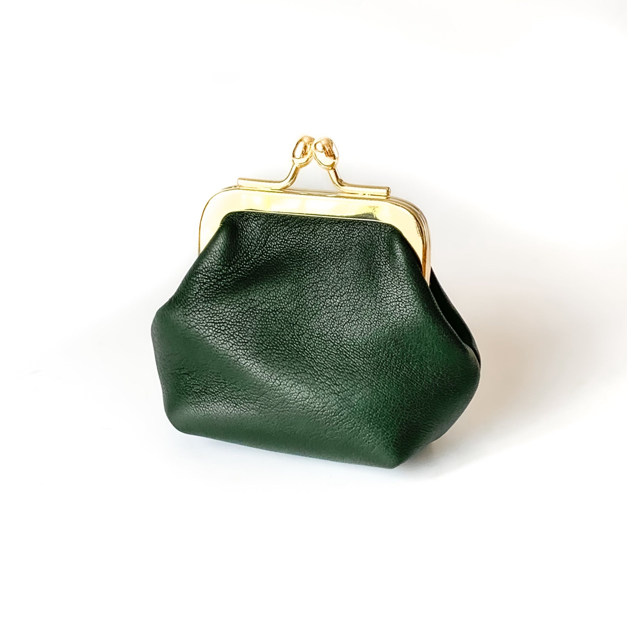 Leather Kiss Lock Coin Purse in 2023  Leather coin purse, Coin purse,  Leather