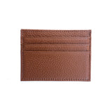 Flat practical leather card holder from paris in Classic Tan