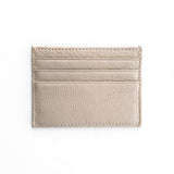 Flat practical leather card holder from paris in Soft Beige