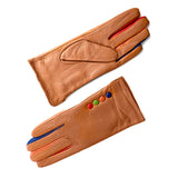 Gants Boutons en Cuir multicolores