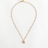 Mother of pearl gold necklace, made with high quality stainless steel