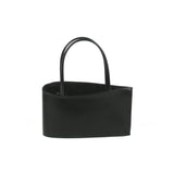 Elegant leather handbag vintage made in Paris black 