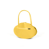 Obilis leather bag made in France yellow back