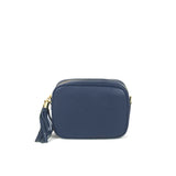 Little camera crossbody bag in navy blue