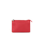 Leather pochette wallet on chain red 