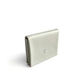 Practical leather coin/card holder grey