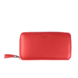 Leather wallet tassel red