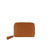 Small leather wallet tassel tan