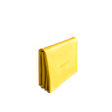 Practical leather coin/card holder yellow