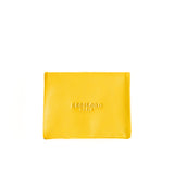 Practical leather coin/card holder yellow