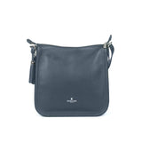 Leather bag in navy blue