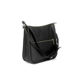 Leather bag in black back