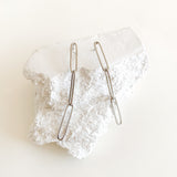 Silver Chain Earrings chainlink design, made with high quality stainless steel plaster