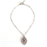 Silver oval medallion, made with high quality stainless steel