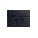 Flat practical leather card holder from paris in Black